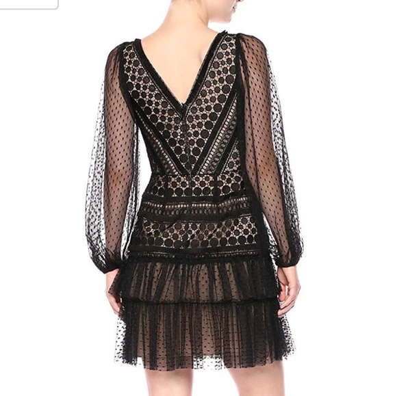 Circle Lace Black Cocktail Dress - Picture 10 of 15